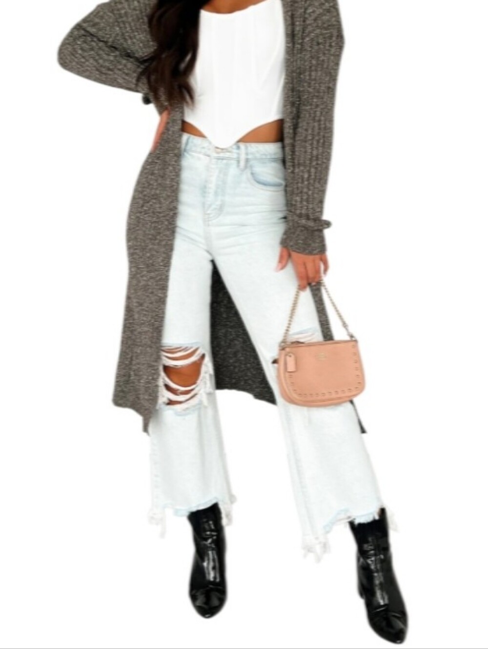 Vervet Leslie 90's Vintage Flare Distressed Jeans-NWT